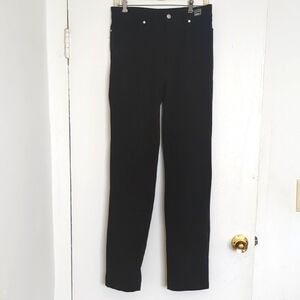 Versace Jeans Couture Y2K Vintage High Waisted Black Straight Leg Pants Size 34